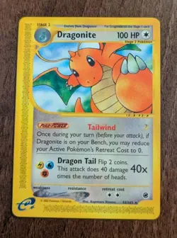 Dragonite 43/165 Expedition Non Holo Rare E-Reader 2002 Pokemon TCG Near Mint! - Image 3