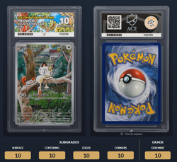 Meowth 106 /094 Phantasmal Flames Pokemon TCG - ACE 10 - Perfect Subgrades - Image 2