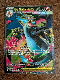 Mega Charizard X EX Phantasmal Flames 109/094 Pokemon TCG NM Perfect Centering - Image 1
