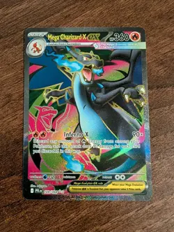 Mega Charizard X EX Phantasmal Flames 109/094 Pokemon TCG NM Perfect Centering - Image 2