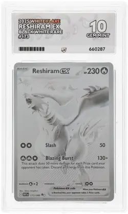 Reshiram ex 173/086 White Flare Gem Mint Pokemon TCG - ACE 10 Perfect Subgrades - Image 1