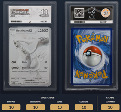 Reshiram ex 173/086 White Flare Gem Mint Pokemon TCG - ACE 10 Perfect Subgrades - Image 3