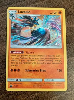 Lucario SM54 Sun & Moon Black Star Promo Holo Pokemon TCG - Image 1