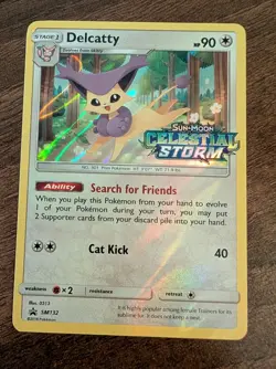 2018 Pokemon Delcatty SM132 Celestial Storm Prerelease Black Star Promo NM - Image 1