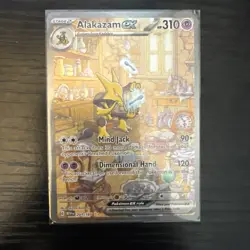 Pokemon TCG Alakazam EX Holo Ultra Rare Scarlet and Violet 151 - Image 1