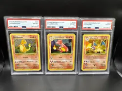 2023 Pokemon Classic Collection Charmander/Charmeleon/Charizard Holo PSA 8 Set - Image 1