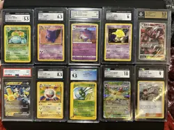 Graded Pokemon TCG 10 Card Lot! PSA/CGC/BGS/AGS! Gengar/Holo/ Base Set/Eng/Jpn!! - Image 1