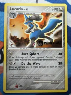 Pokemon - Lucario 53/127 Platinum Prerelease Promo NM-/LP+ - Image 1