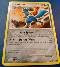 Pokemon - Lucario 53/127 - Platinum Base Set - Vintage 2009 - Uncommon - VLP - Image 2