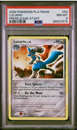 Lucario - Prerelease Staff 53/127 Diamond and Pearl Regular Psa - Image 1