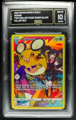 2022 Pokemon SWSH Brilliant Stars Dedenne Trainer Gallery Holo #TG07/TG30 GMA 10 - Image 1