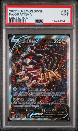 PSA 9 Pokemon 2022 TCG Giratina V Alt Art Card 186/196 Lost Origin - Image 1