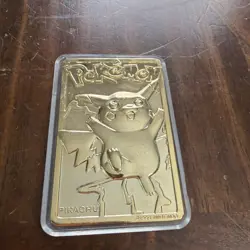 Pokemon Pikachu 23k Gold Plated Trading Card 1999 Nintendo #25 - Image 1