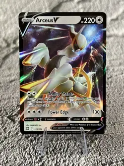 Pokemon TCG Arceus v Full Art Ultra Rare Holo Card 122/172 Brilliant Stars - Image 1