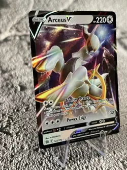 Pokemon TCG Arceus v Full Art Ultra Rare Holo Card 122/172 Brilliant Stars - Image 2