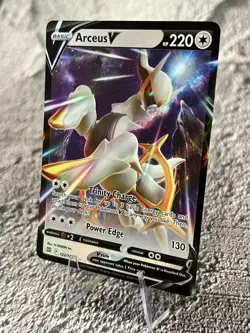 Pokemon TCG Arceus v Full Art Ultra Rare Holo Card 122/172 Brilliant Stars - Image 3