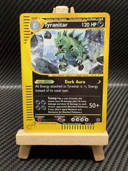 Pokemon TCG Tyranitar Expedition Base Set Reverse Holo Card 29/165 LP - Image 1