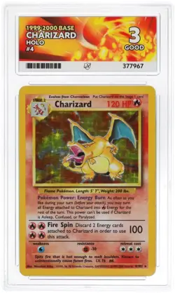 Charizard 4th Print (1999-2000) Base Set Pokemon Card 4/102 Ace 3 Holo Rare - Image 4