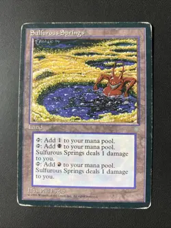 Magic The Gathering: Sulfurous Springs - Ice Age Rare Card HP MTG - Image 1
