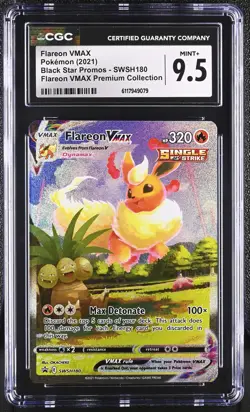 CGC 9.5 Flareon VMAX 2021 Black Star Promos SWSH180 Pokemon Card - Image 1