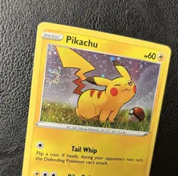 SWIRL Pokemon Pikachu SWSH039 Cosmo Holo Rare Black Star Promo Card NM - Image 1