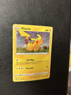 SWIRL Pokemon Pikachu SWSH039 Cosmo Holo Rare Black Star Promo Card NM - Image 3