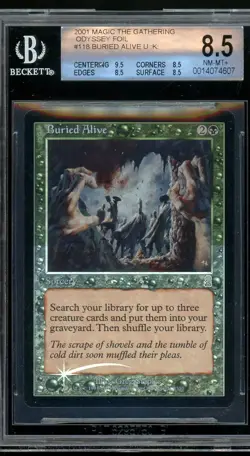 Buried Alive - Odyssey foil, BGS 8.5 NM-MT+. MTG (pop 1) - Image 1
