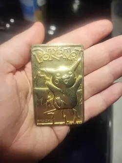 PIKACHU Pokemon 23K Gold Plated Trading Card 1999 Burger King Limited Edition - Image 1