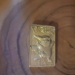 PIKACHU Pokemon 23K Gold Plated Trading Card 1999 Burger King Limited Edition - Image 2