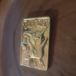 PIKACHU Pokemon 23K Gold Plated Trading Card 1999 Burger King Limited Edition - Image 3