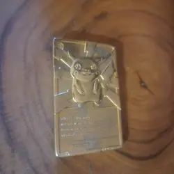 PIKACHU Pokemon 23K Gold Plated Trading Card 1999 Burger King Limited Edition - Image 4