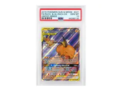 Pokemon Unified Minds Raichu & Alolan Raichu GX 221/236 PSA 10 GEM MINT - Image 1