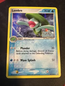 Pokemon - Lombre 37/100 - EX Crystal Guardians - STAMPED Reverse HOLO - 2005 LP - Image 1