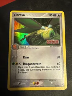 Pokemon Vibrava 40/108 MP Uncommon Reverse Holo Stamped EX Power Keepers - Image 1