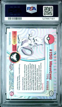 MEWTWO PSA 10 GEM MINT 2000 TOPPS CHROME BASE POKEMON TV ANIMATION #150 LOW POP - Image 2