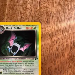 Dark Golbat 7/82 Holo Rare Unlimited Team Rocket Pokemon - Image 4