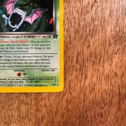 Dark Golbat 7/82 Holo Rare Unlimited Team Rocket Pokemon - Image 5
