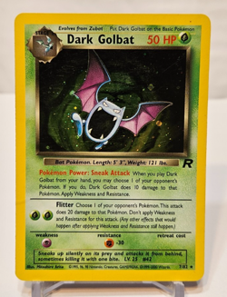 Dark Golbat 7/82 Holo Rare Unlimited Team Rocket Pokemon 1283 - Image 1