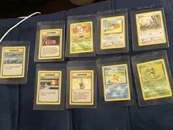 Pokemon Base Set Shadowless Lot, Magikarp, Caterpie, Rattata, Doduo, Nidorino - Image 1