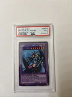 2014 Yu-Gi-Oh! Dark Magician Girl the Dragon Knight DRLG-EN004 PSA 9 - Image 1