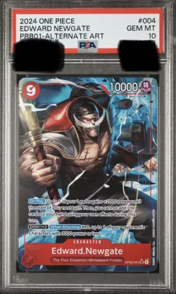 2024 ONE PIECE PRB01-PREMIUM BOOSTER ALTERNATE ART #004 EDWARD NEWGATE PSA 10 - Image 1