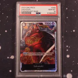 Sakazuki OP02-099 - PSA 10 GEM MT - One Piece CCG - Paramount War - Image 1