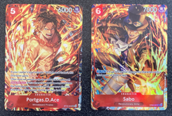 One Piece Sabo-Portgas D. Ace Illustration Box Vol. 5 Promos OP05-007 & ST15-005 - Image 1