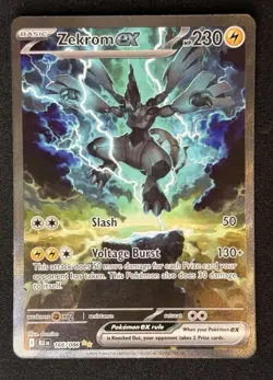 Pokemon TCG Zekrom ex 166/086 Sv: Black Bolt Special Illustration Rare NM - Image 1