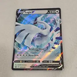 Pokemon TCG Lugia v SWSH301 Holo Black Star Promo Card - Image 2