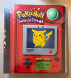 Vintage 1999 Pokemon TCG Card Binder Pokedex Pikachu Rare Nintendo Official - Image 1