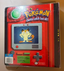 Vintage 1999 Pokemon TCG Card Binder Pokedex Pikachu Rare Nintendo Official - Image 3