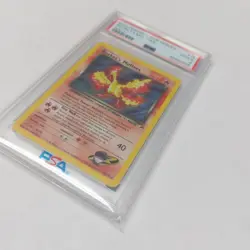 Pokemon 2000 Gym Heroes Rockets Moltres Holo Card 12/132 PSA 4 - Image 3