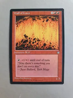 Wall of Lava , MTG Ice Age (1995), Uncommon Red Creature NM - Image 1