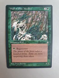 Wall of Pine Needles , MTG Ice Age (1995), Uncommon Green Creature NM - Image 1